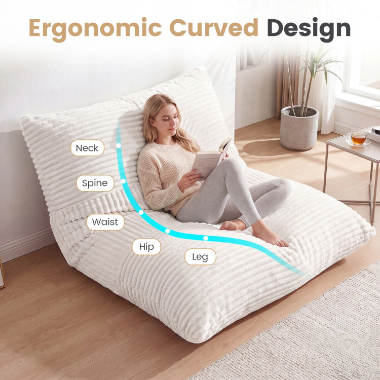Hivvago 3-In-1 Large Bean Bag Chair With Comfy Corduroy Fabric