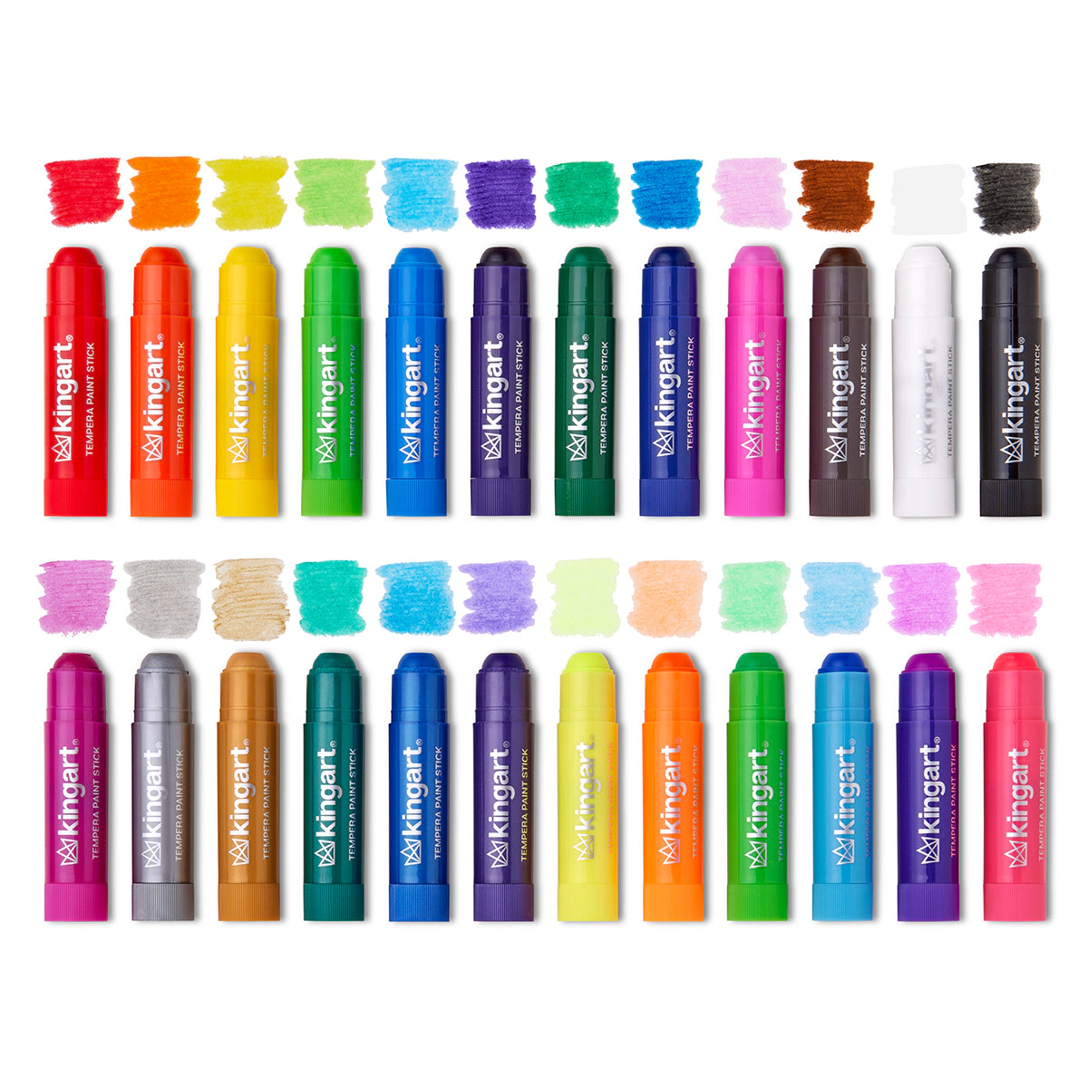 KINGART Tempera Paint Sticks, 24-Color Set