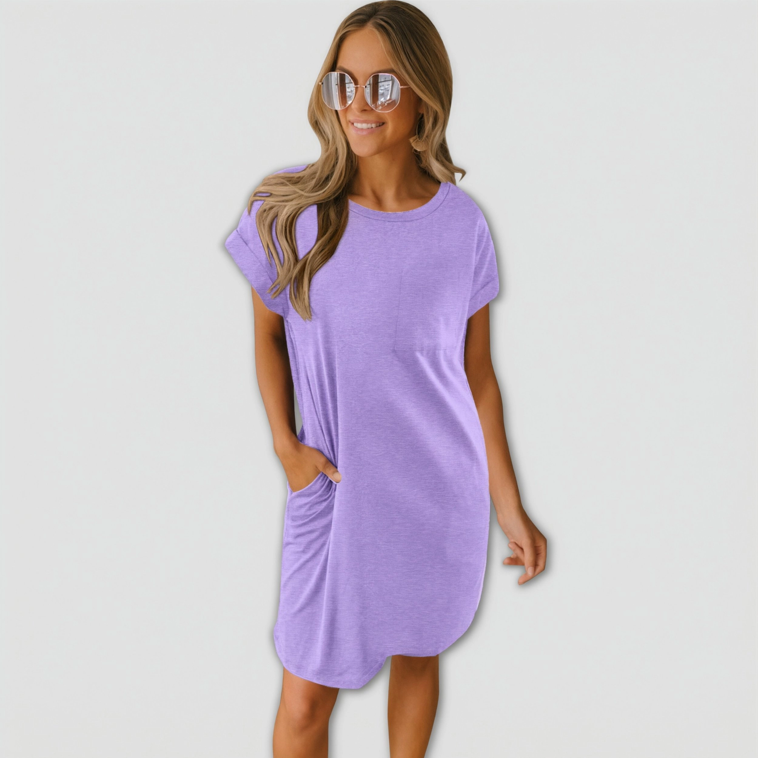 Ekouaer Tshirt Nightgowns for Womens Slub knit Sleepshirt Soft Night Gown Short Sleeve Dress