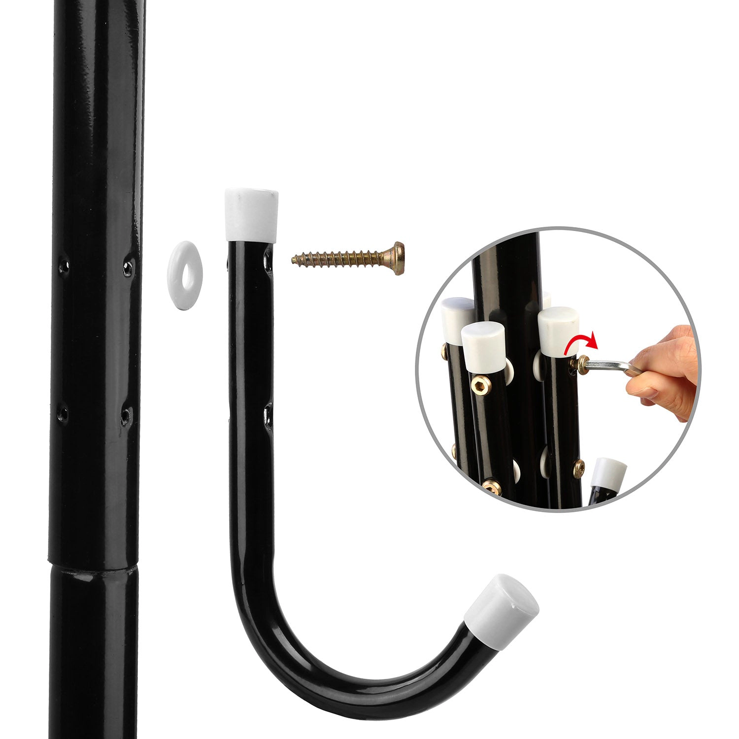 GBruno 8-Hook Standing Coat Rack Organizer