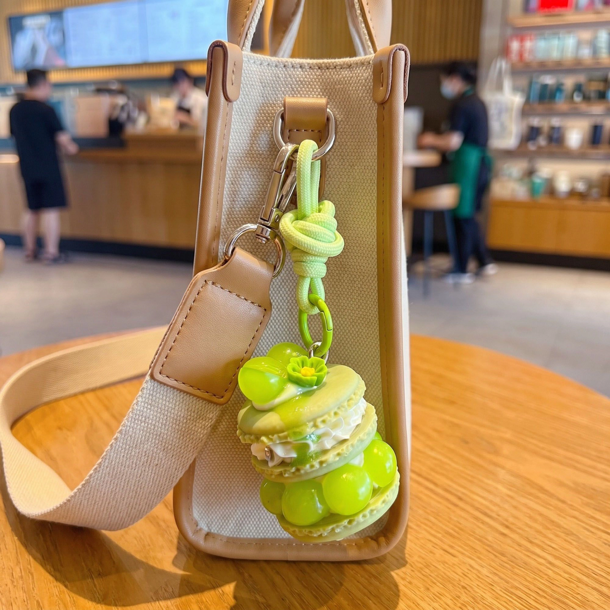 Alilang Womens Bag Charm with Hanging Loop and Decorative Dessert Accent