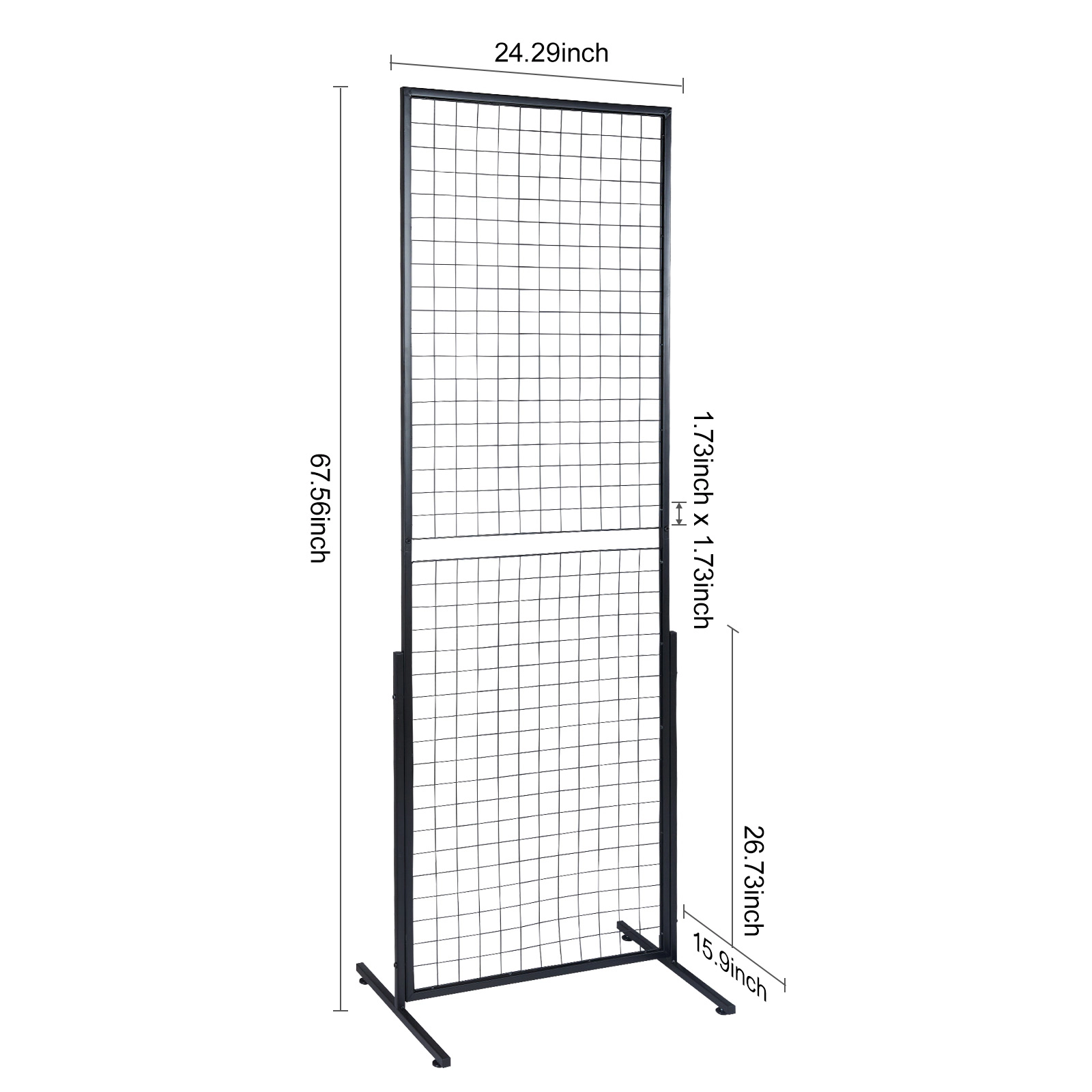 HONGGE Grid Wall Wire Grid Panels Display Art Display with and Hooks Gridwall for Craft