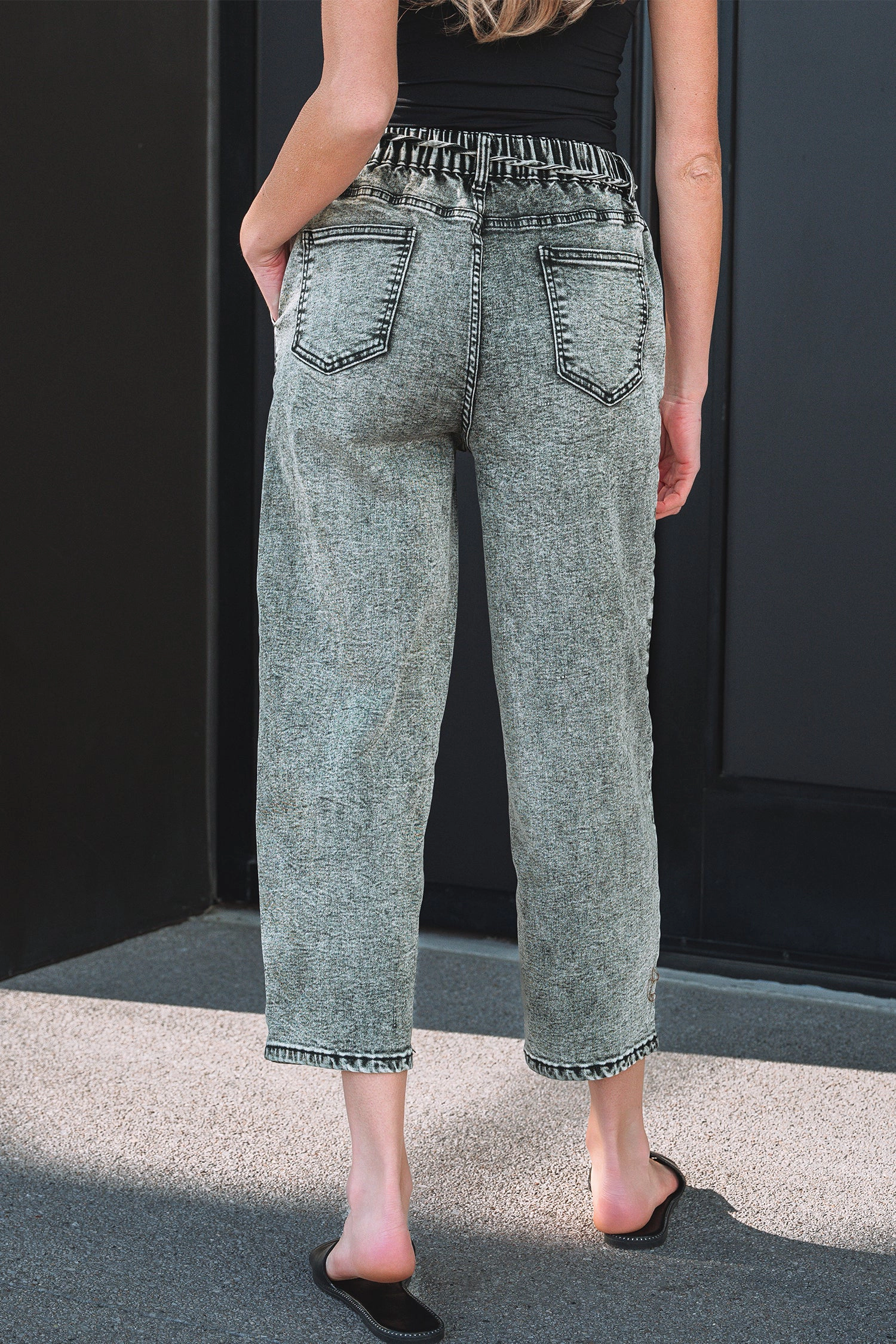 Threaded Pear Women's Mckinley Wash Barrel Fit Pants