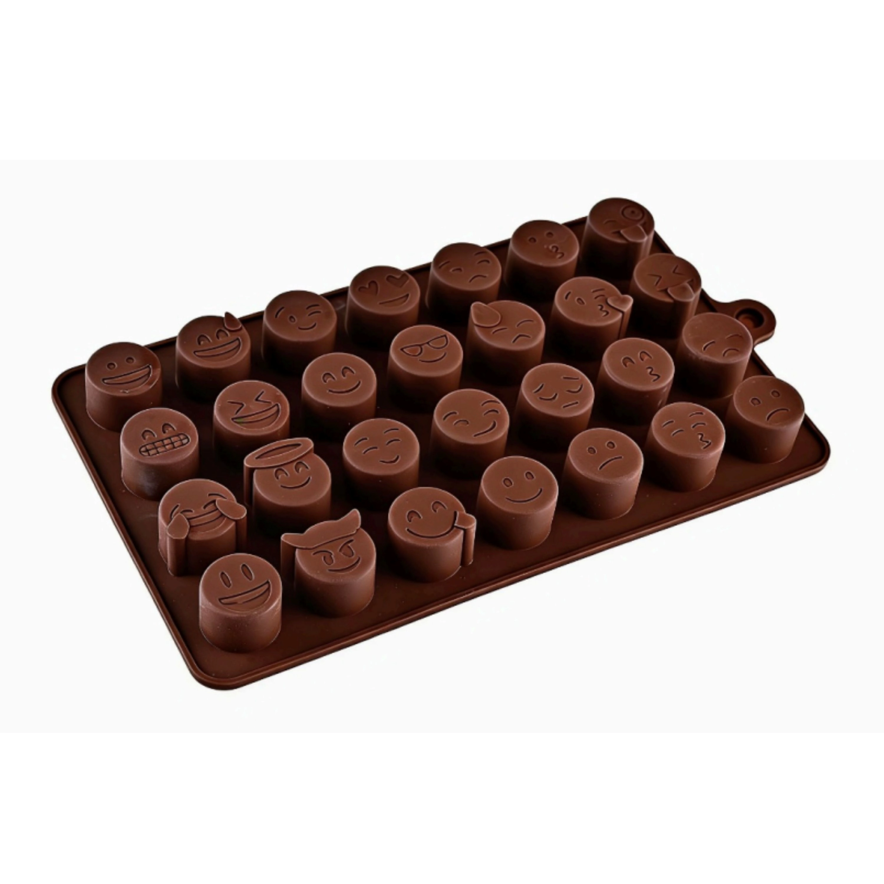 Kitcheniva 7.9 x 4.3 Inch Silicone Emoji Chocolate Mold With 28 Unique Emojis