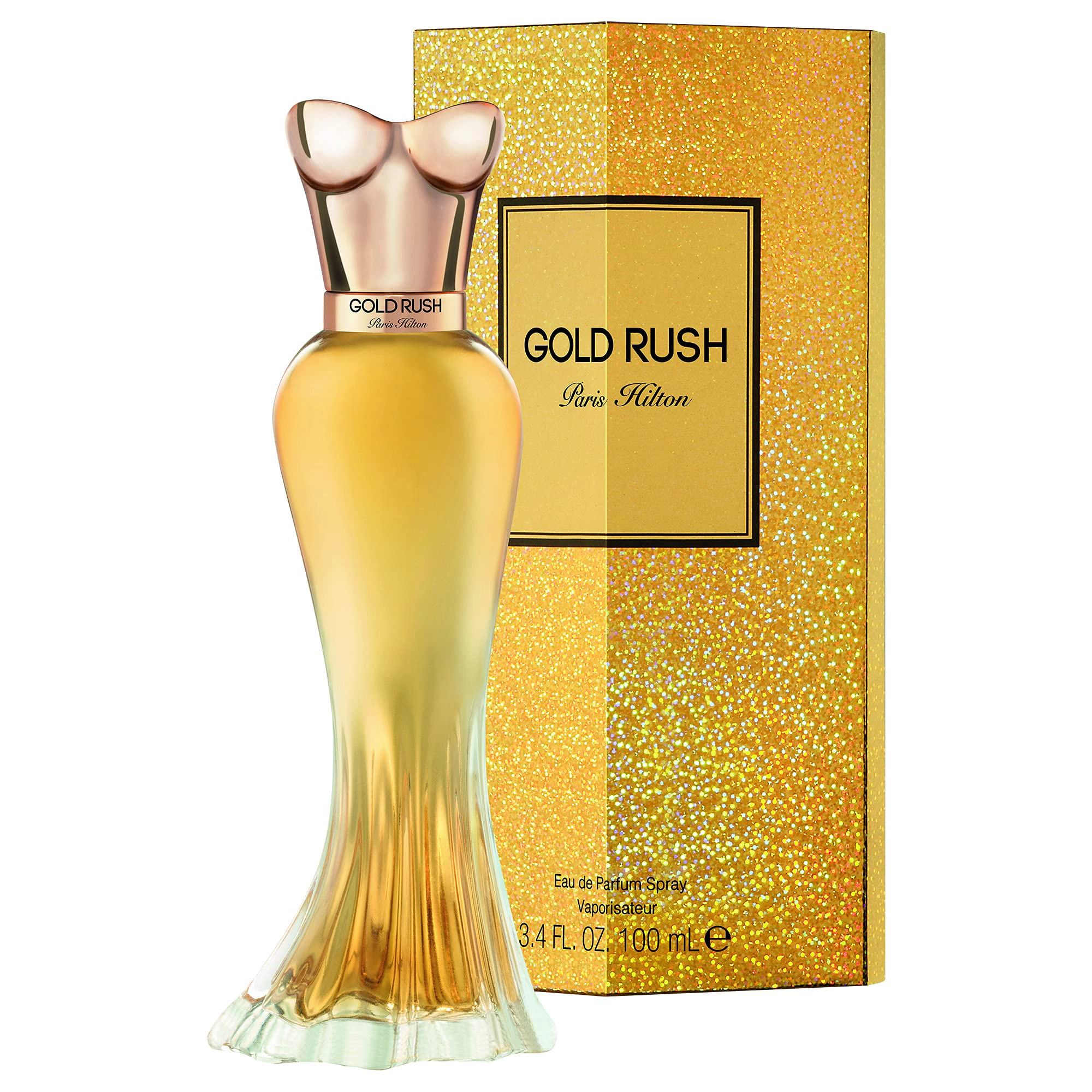 Paris Hilton Gold Rush Eau de Parfum Spray for Women - 3.4 oz / 100 ml, Floral Fruity Gourmand
