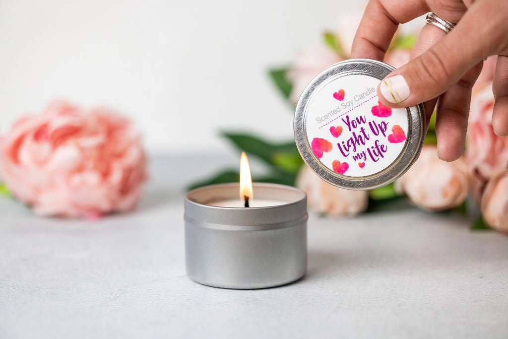 Lizush Trio Tin Soy Candles - Bergamot and Lavender Essential Oils