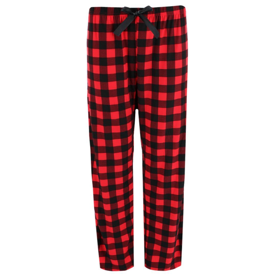 em & alfie Women's Plus Love Tank Buffalo Check Pajama Set