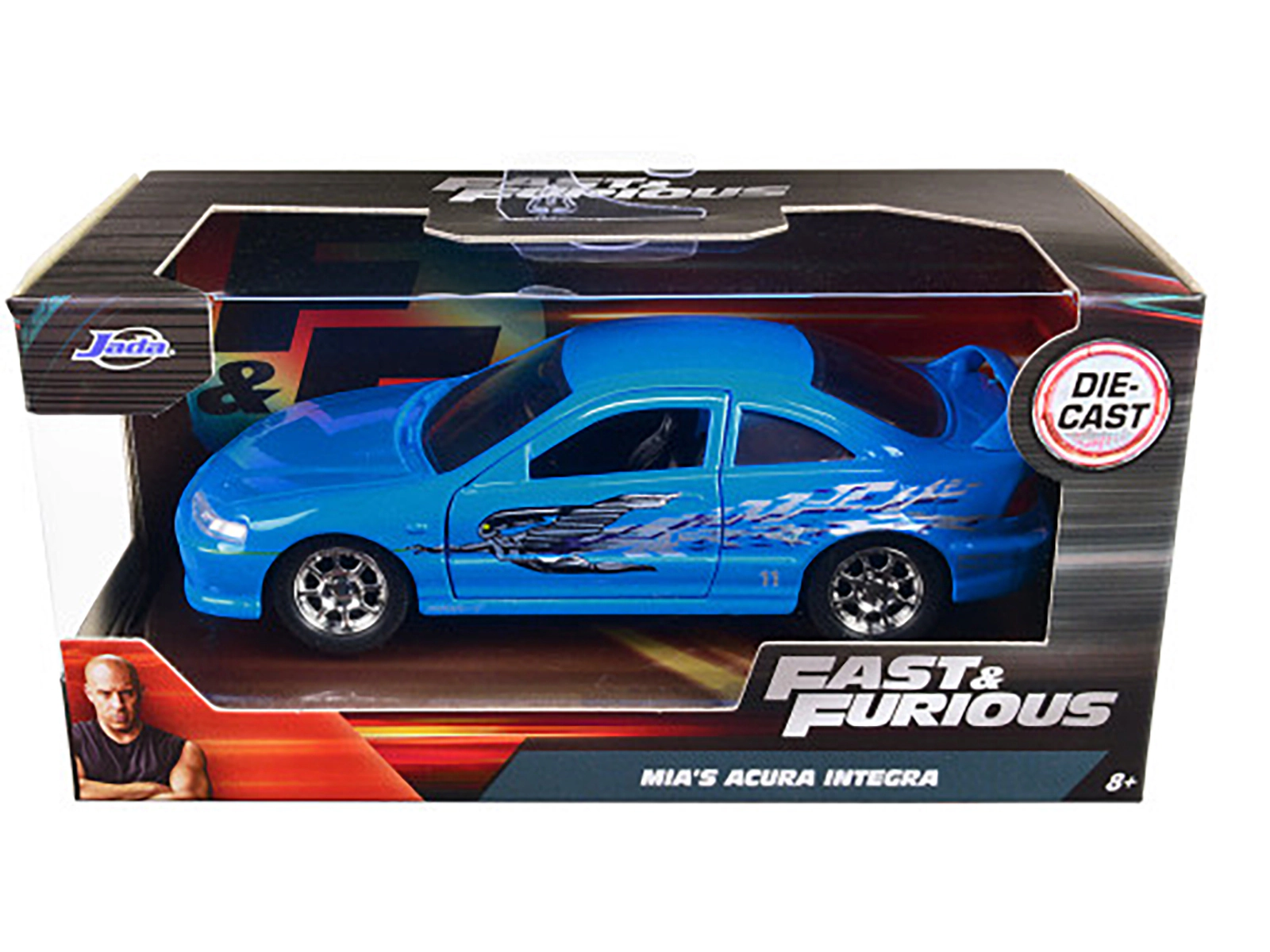 Jada Mia's Acura Integra Light Blue with Graphics "Fast & Furious" Movie 1/32 Diecast Model Car by Jada