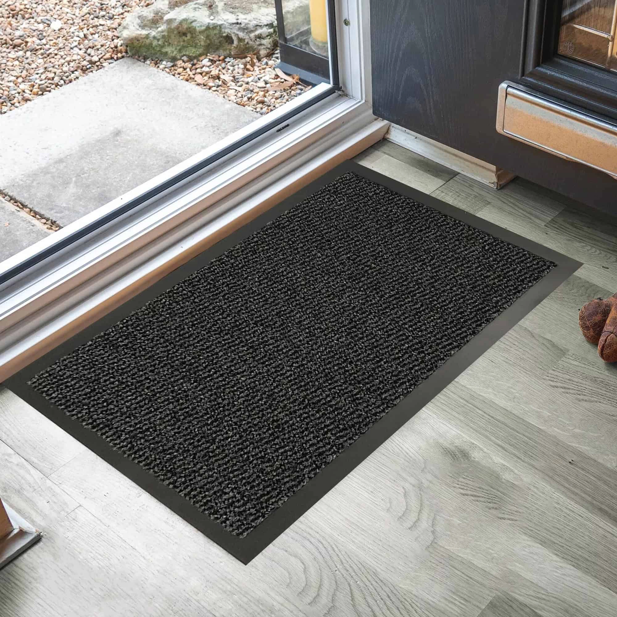 Evideco French Home Goods Blue Lisa Polypropylene Doormat 32 x 24 Inches