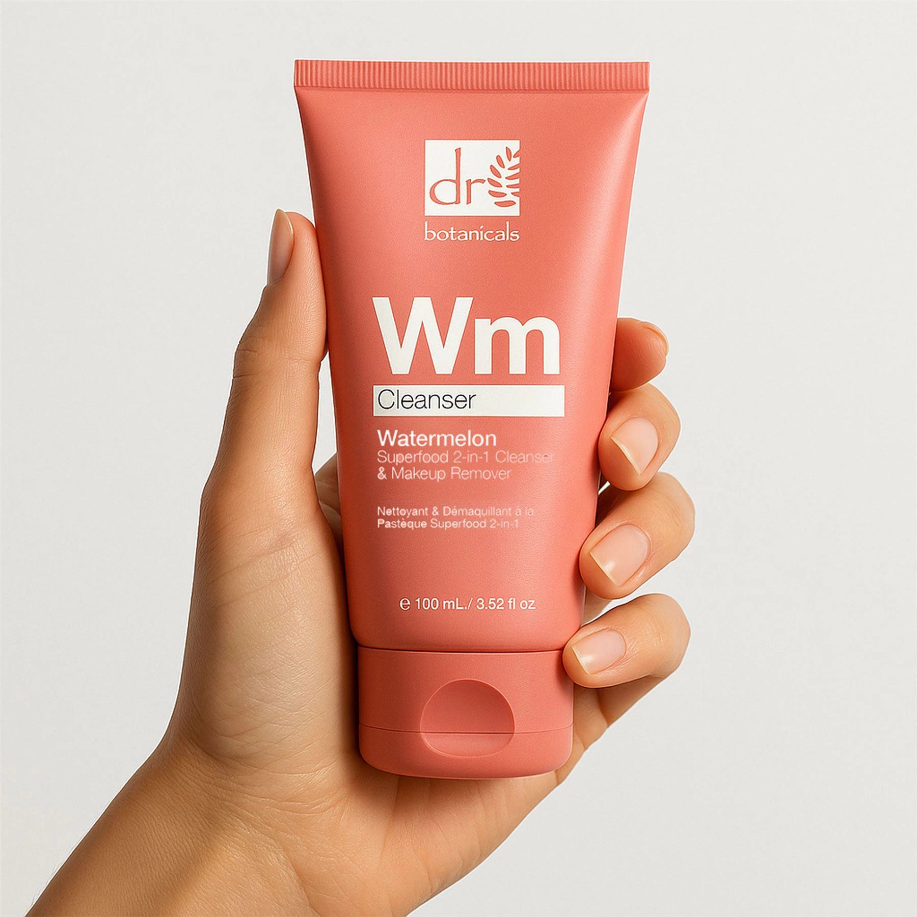 Dr Botanicals Superfood 2-in-1 Cleanser & Makeup Remover, Glycolic Acid Salicylic Acid Lactic Acid - 3.4 fl oz