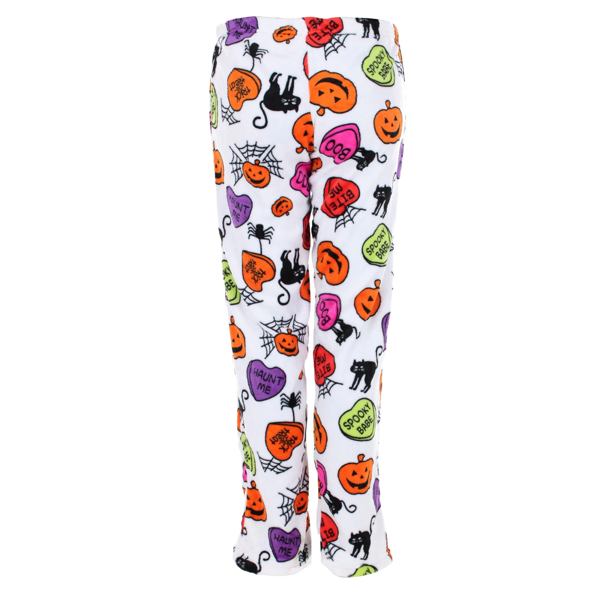 CTM Women's Halloween Candy Heart Plush Pajama Pants by Weekending