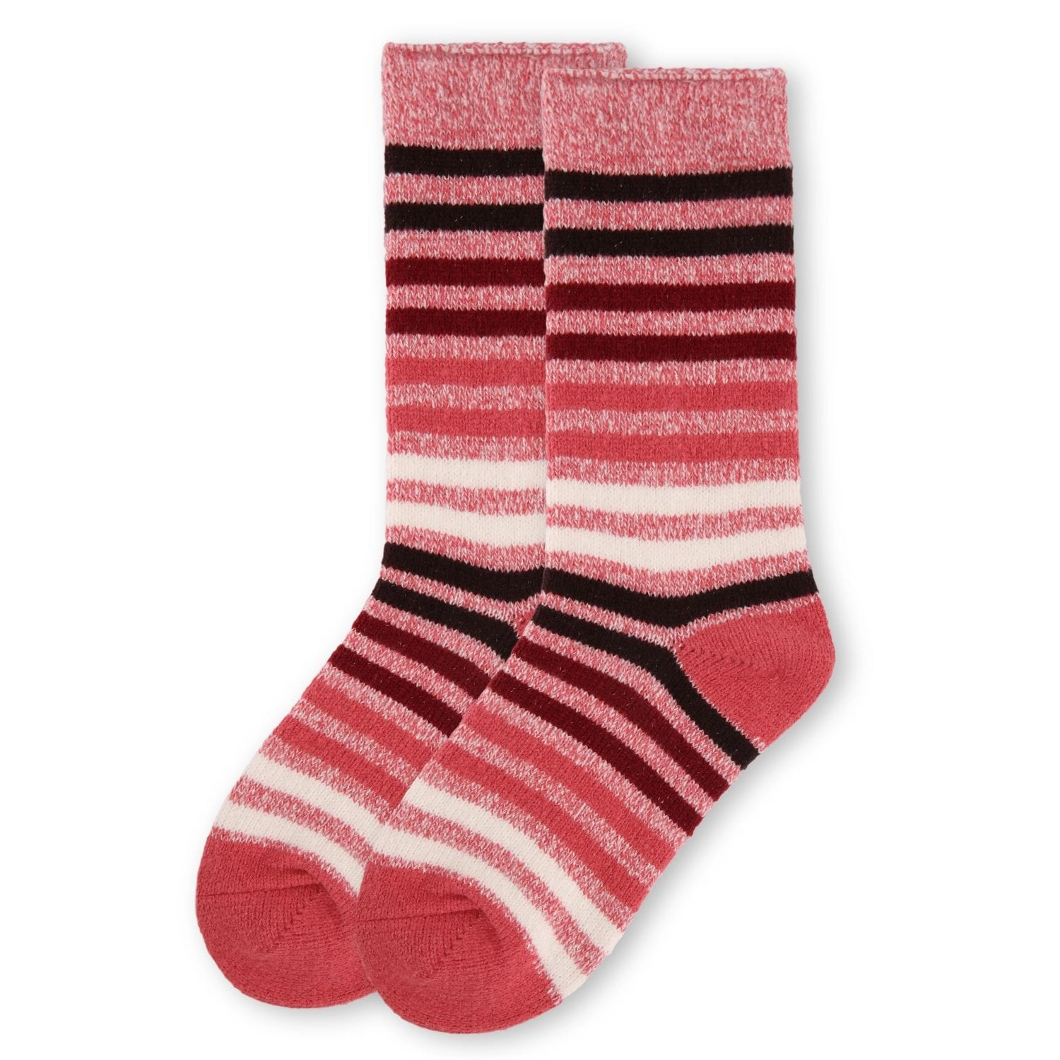 MeMoi Women's Multicolor Stripe Buttersoft Cozy Crew Socks
