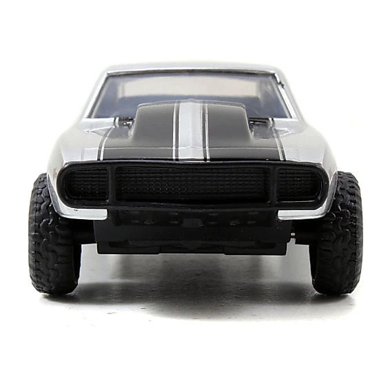 Jada Collectible Roman'S Chevrolet Camaro Z/28 Silver With Black Stripes "Fast & Furious 7" (2015) Movie 1/32 Diecast