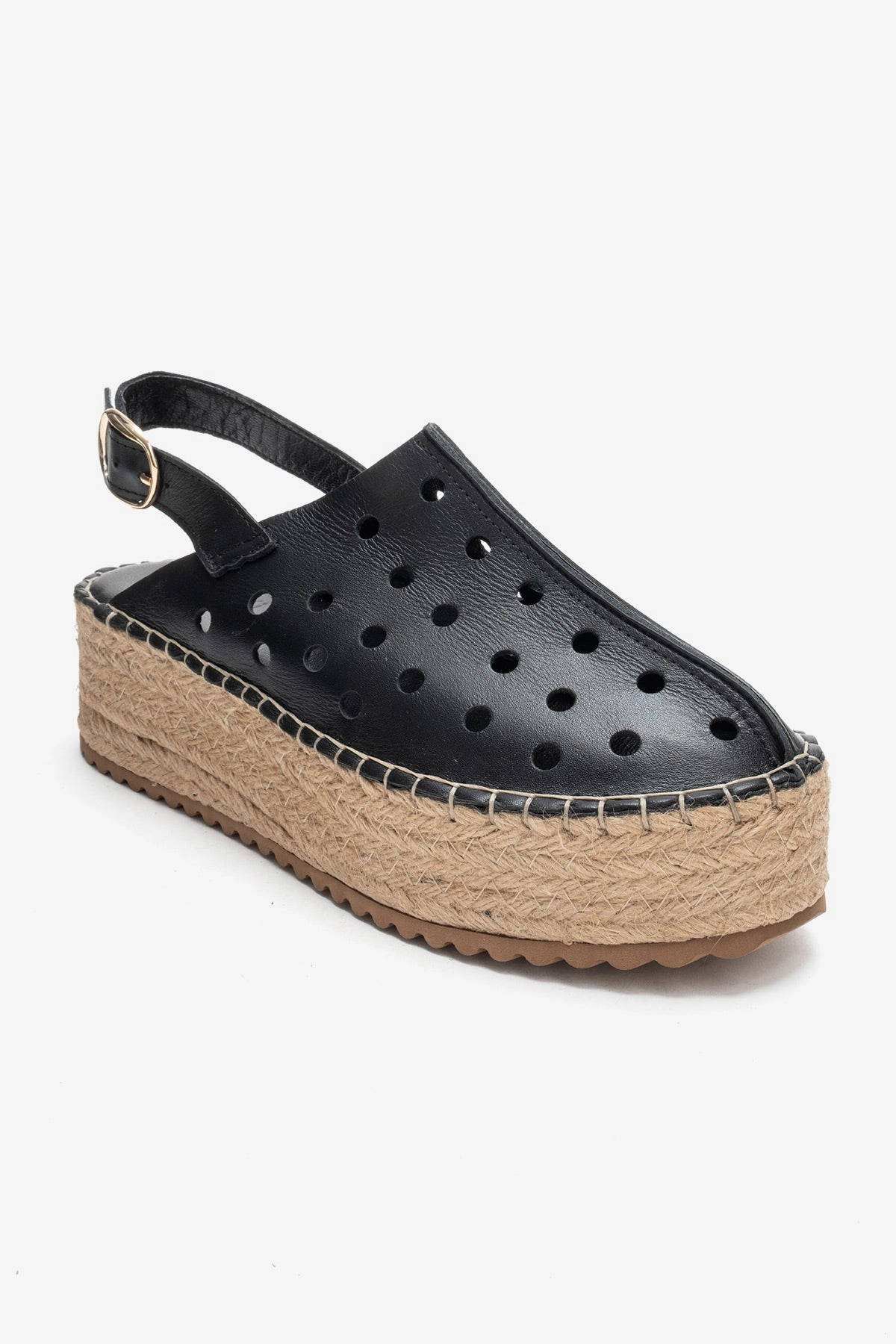 Forever & Always Womens Fraga Leather Wedge Sandals