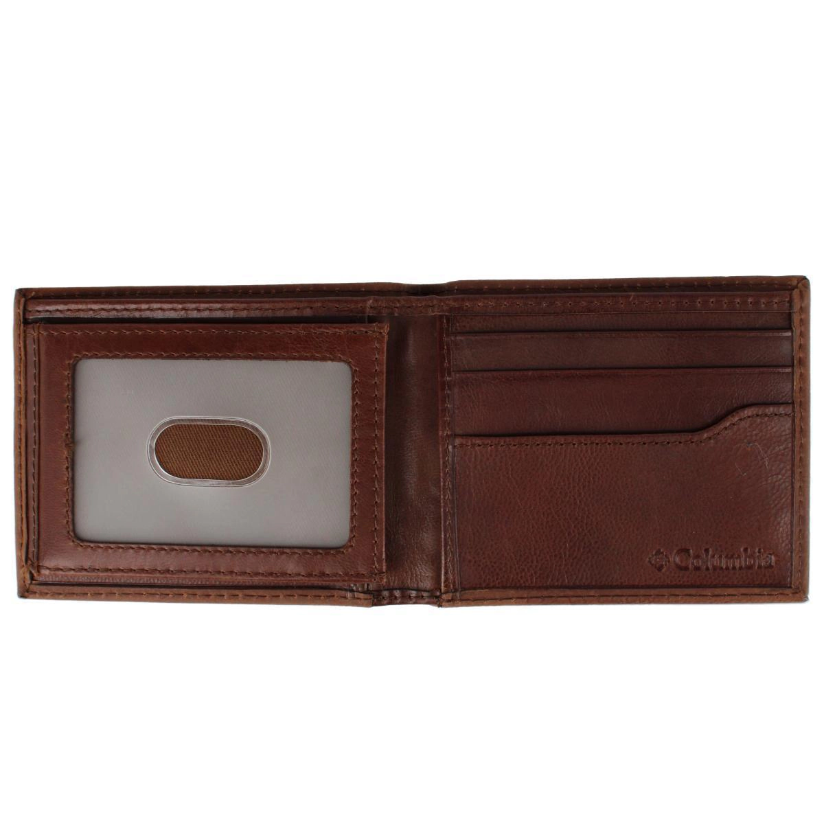 Columbia Men's Leather Traveler Bifold RFID Wallet