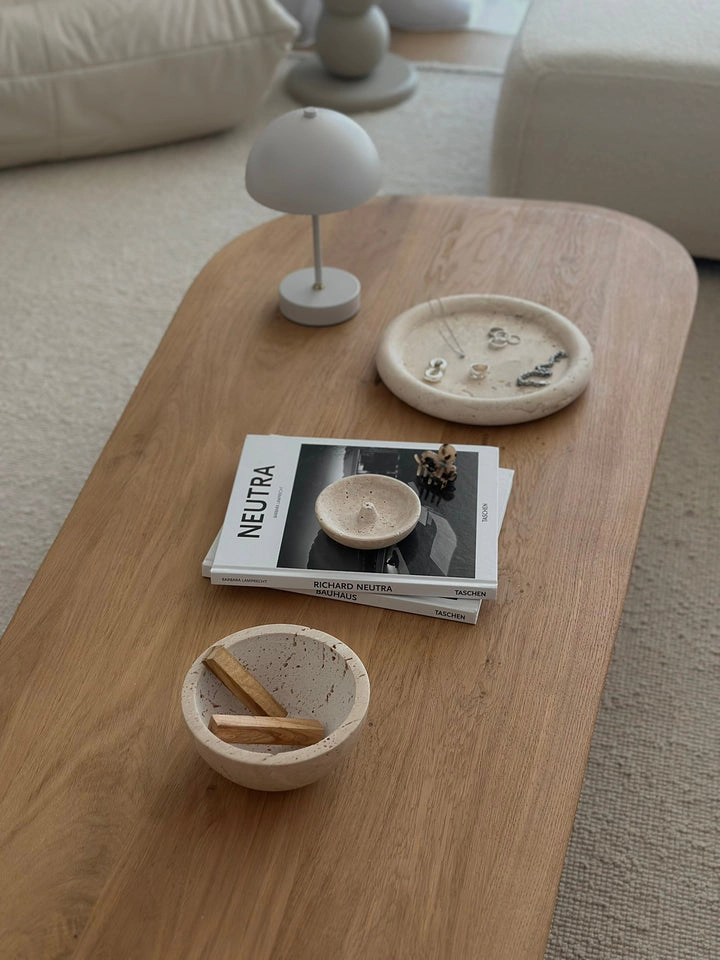 Bursera Still Travertine Incense Holder
