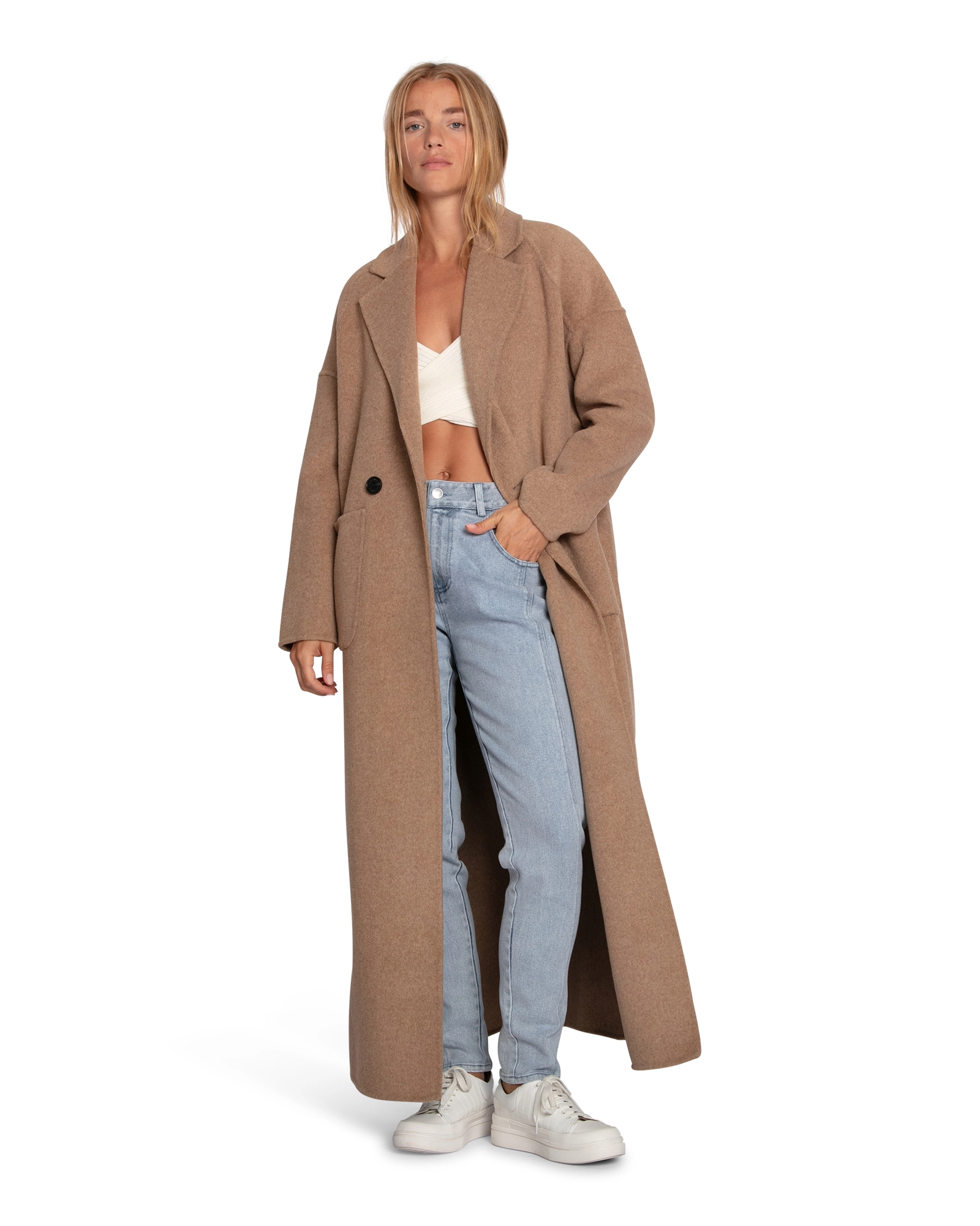 Belle & Bloom Womens Publisher Maxi Coat