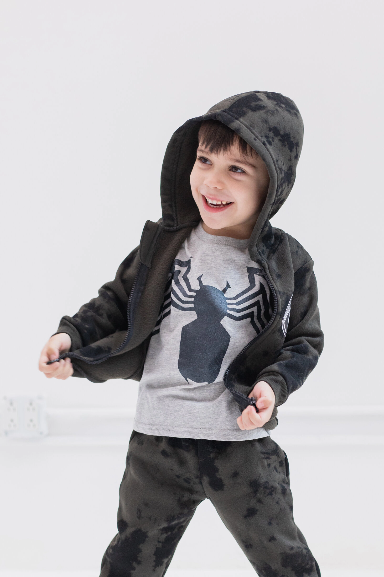 Marvel Avengers Spider-Man Boys' Hoodie Tee and Joggers Set