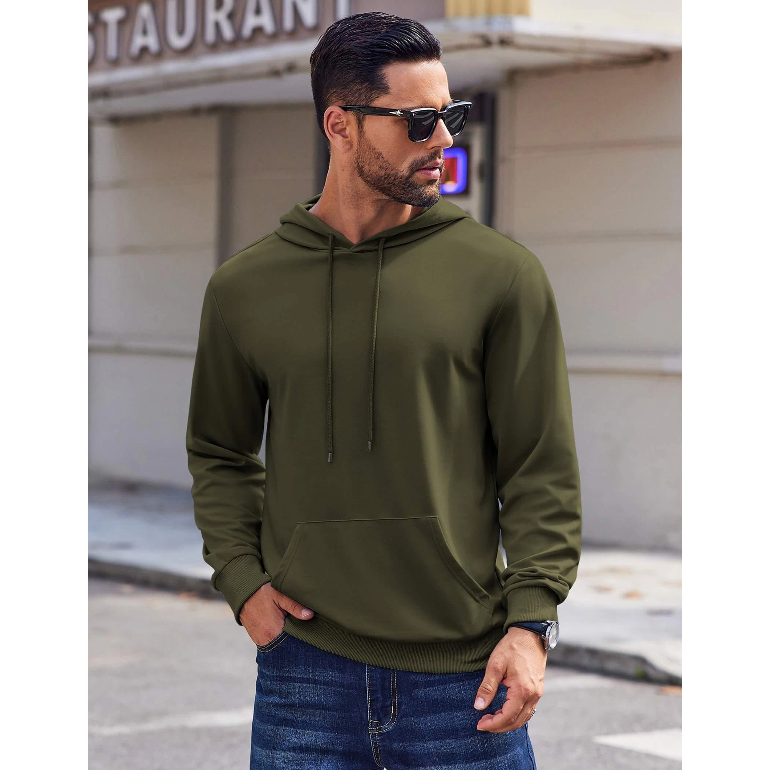 COOFANDY Men's Regular Fit Long Sleeve Pullover Hoodie
