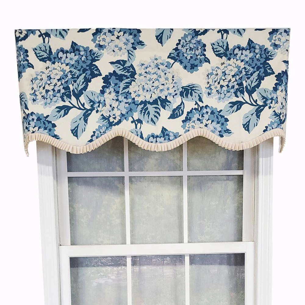 RLF Home Luxurious Modern Design Classic Summer Wind Provance Style Window Valance 50" x 16" Porcelain
