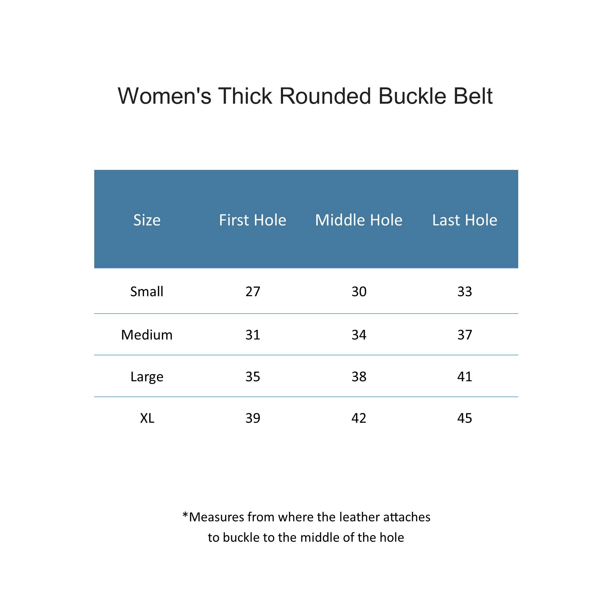 CTM Women's Thick Rounded Buckle Belt