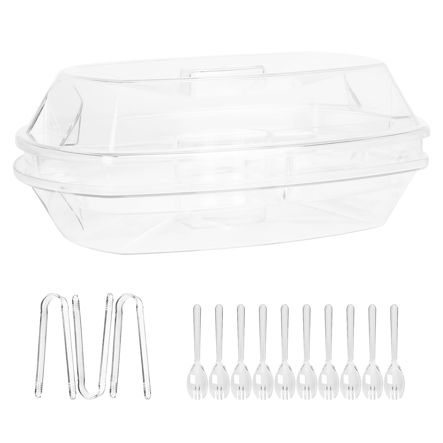 GBruno 4-Compartment Chilled Serving Tray With Lid