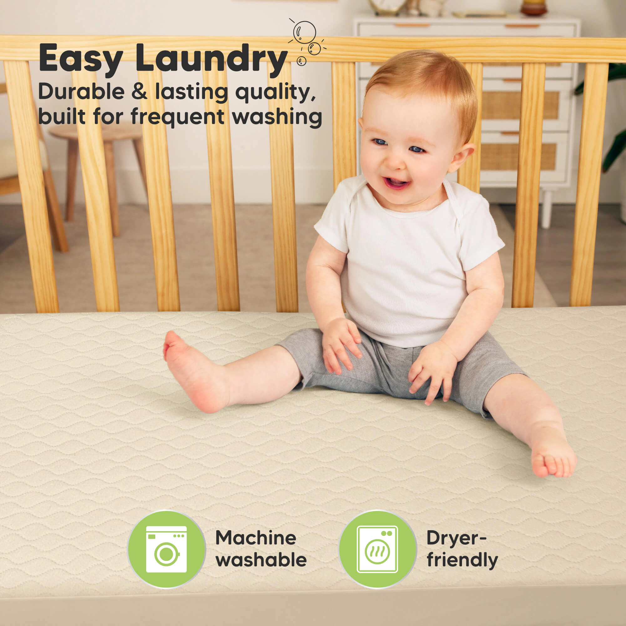 KeaBabies -Pack Mavy Protect+ Waterproof Crib Mattress Protector