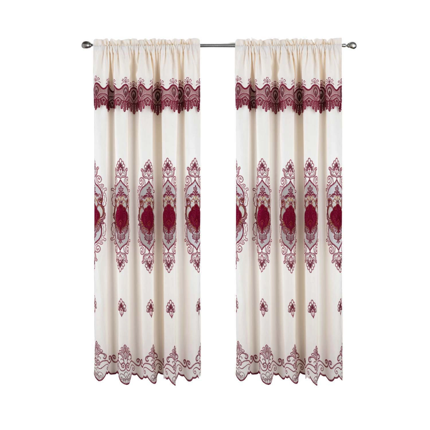 RT Designer Collection Betsy Macrame Rod Pocket Curtain Panel 52" x 84