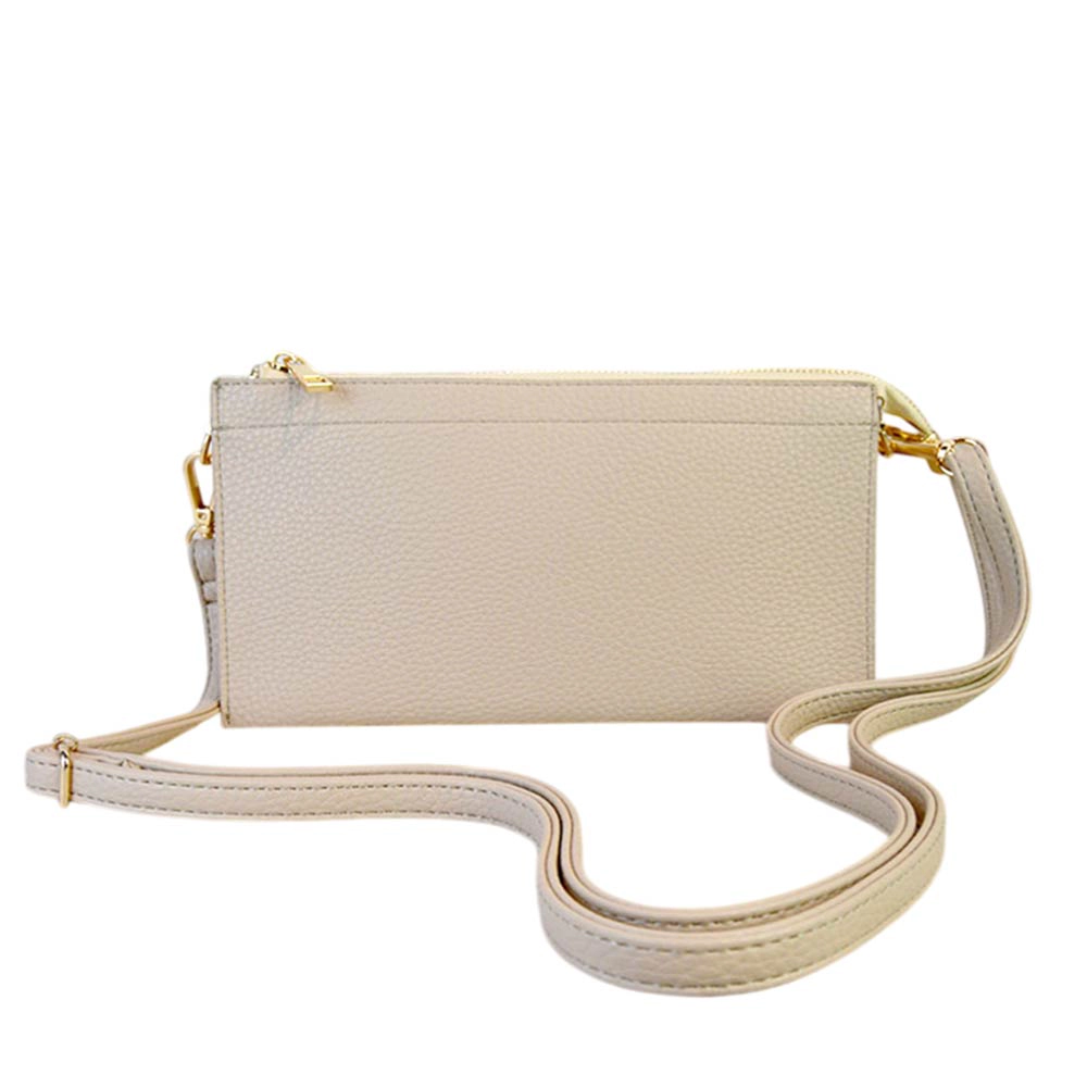 FASHNZFAB Faux Leather Slim Wallet Crossbody Bag