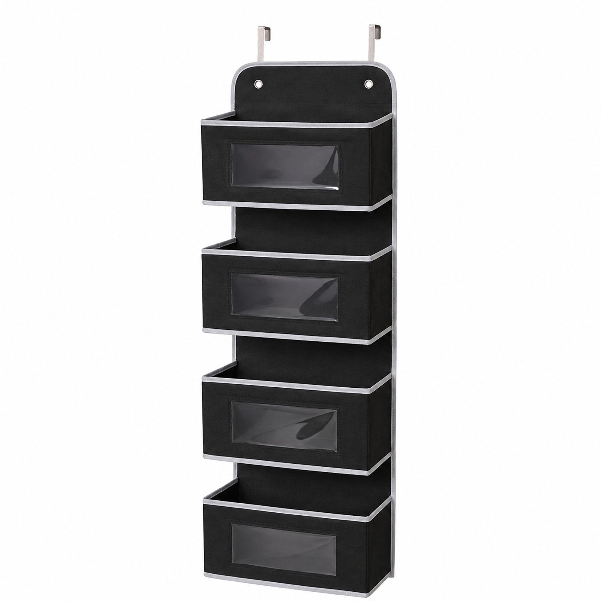 Alilang Women 4 Tier Hanging Storage Organizer with Clear Window Pockets for Door Wall or Closet
