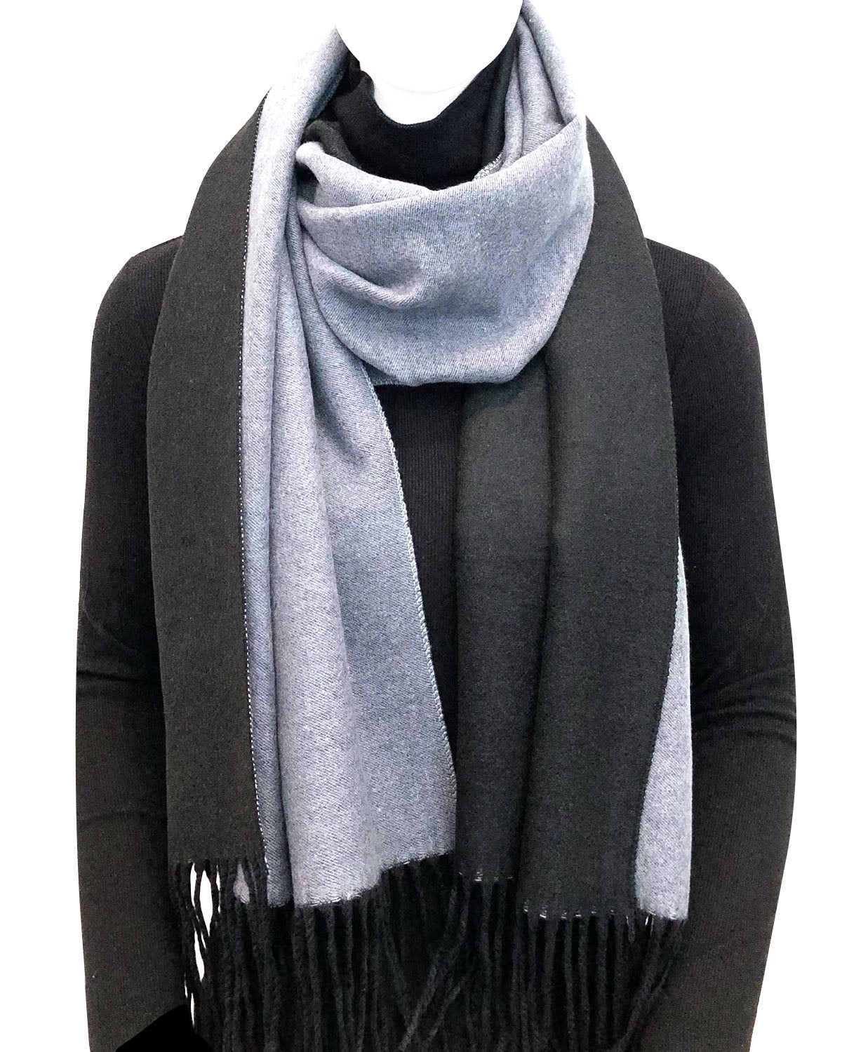 Wrapables Women's Large Two-Tone Winter Scarf Wrap Shawl