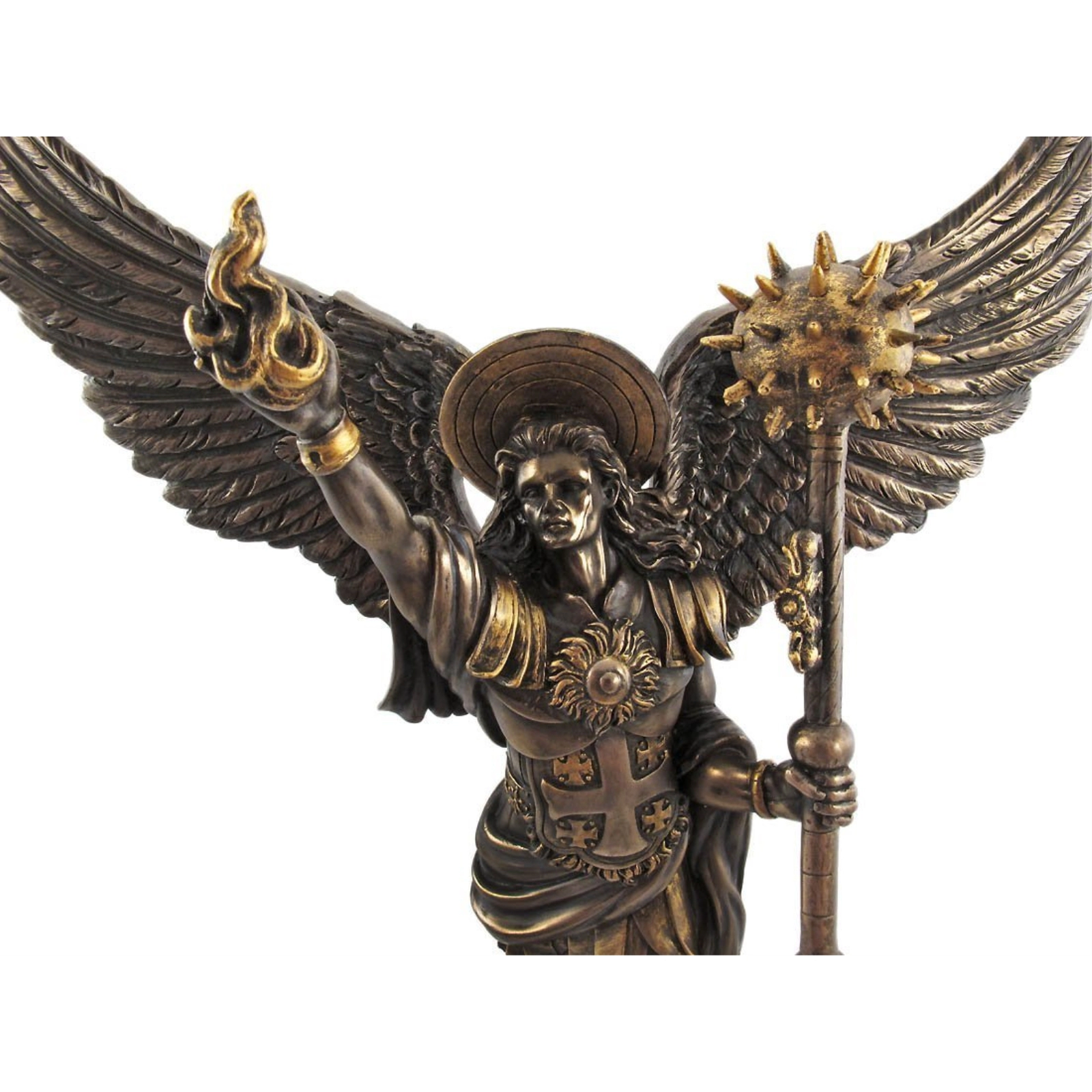 Pacific Giftware Archangel Uriel with Spear Religious Resin Statue Figurine 12.75 inch