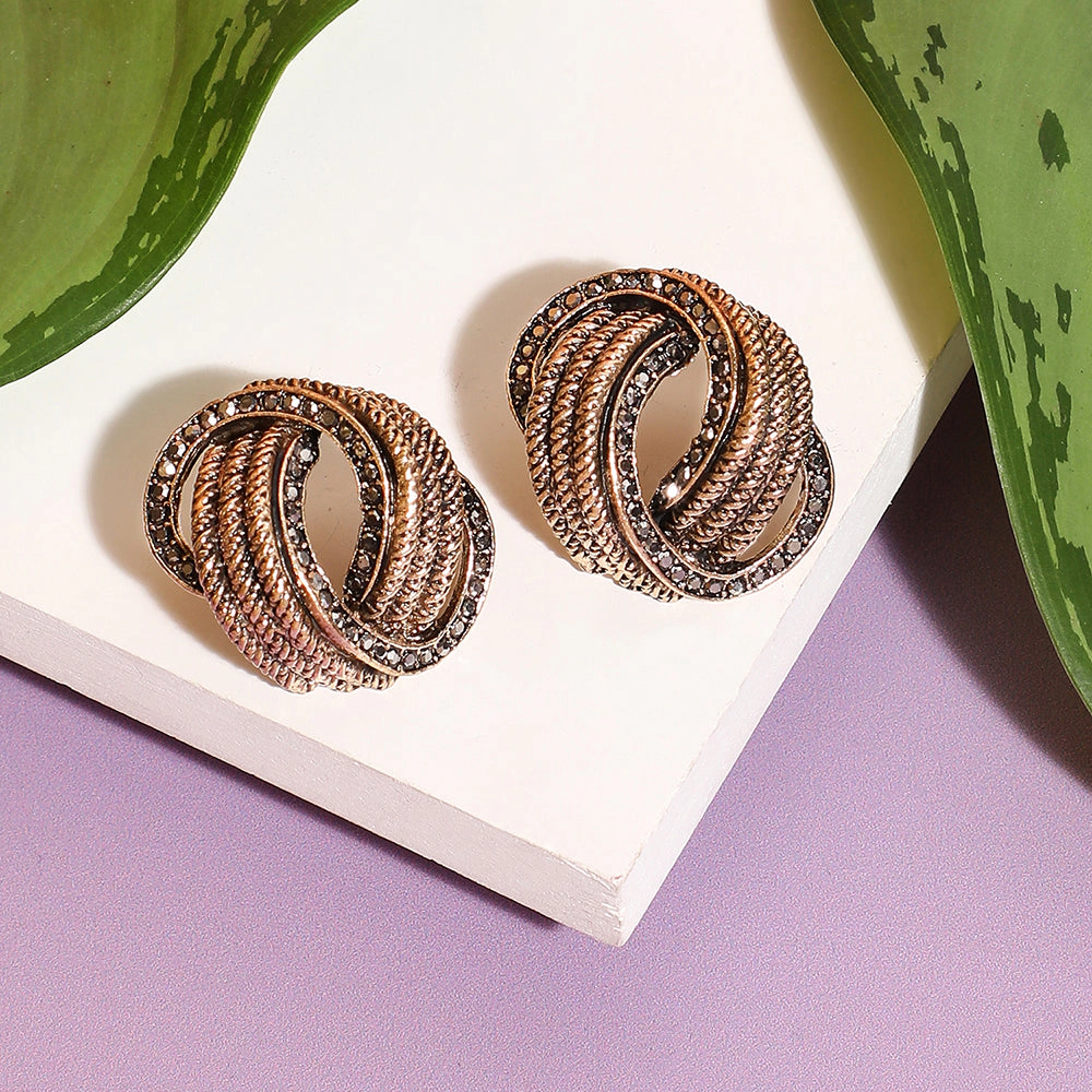 SOHI Women's Twisted Rope Drop Earrings