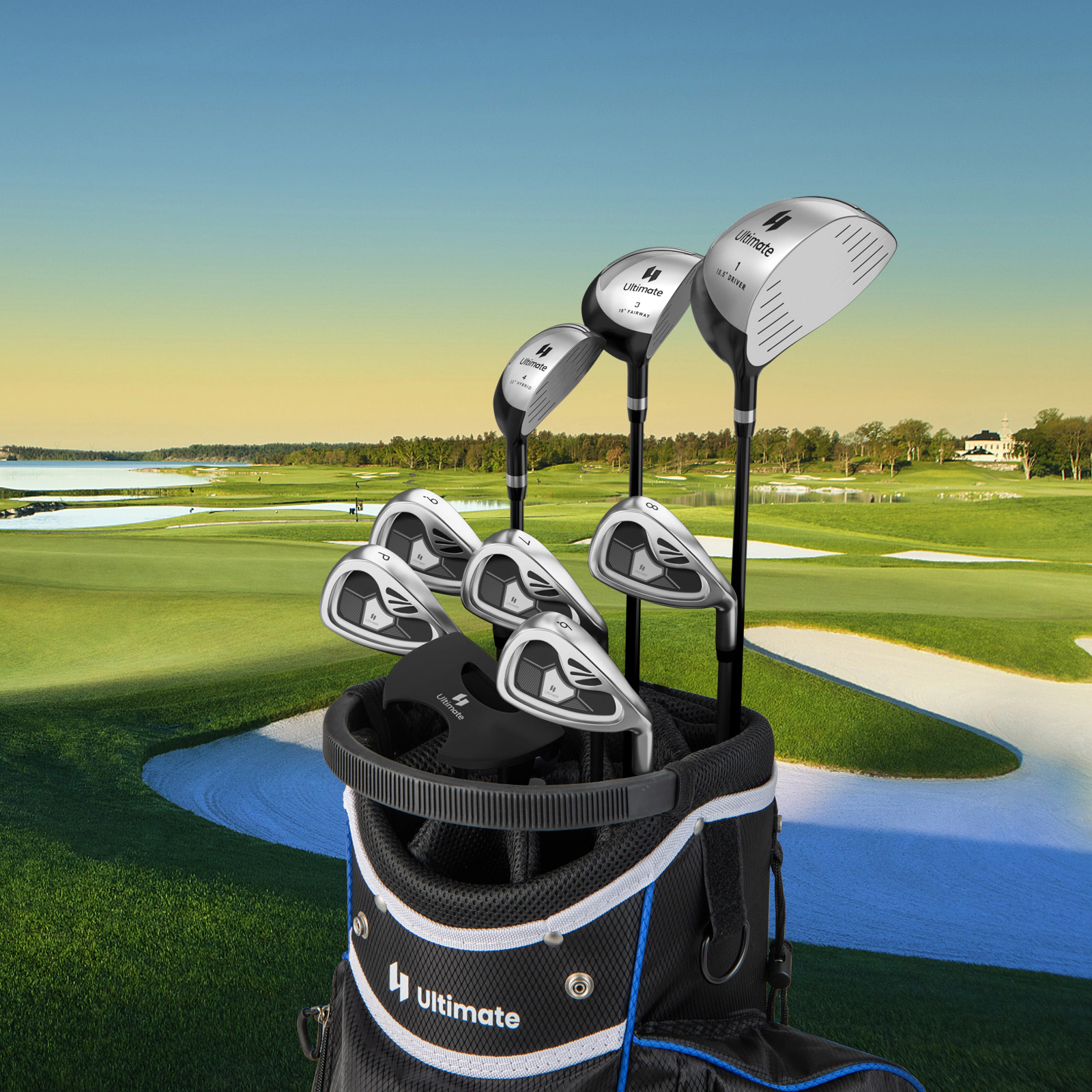 LJG Men's 9 Pieces Complete Golf Club Set