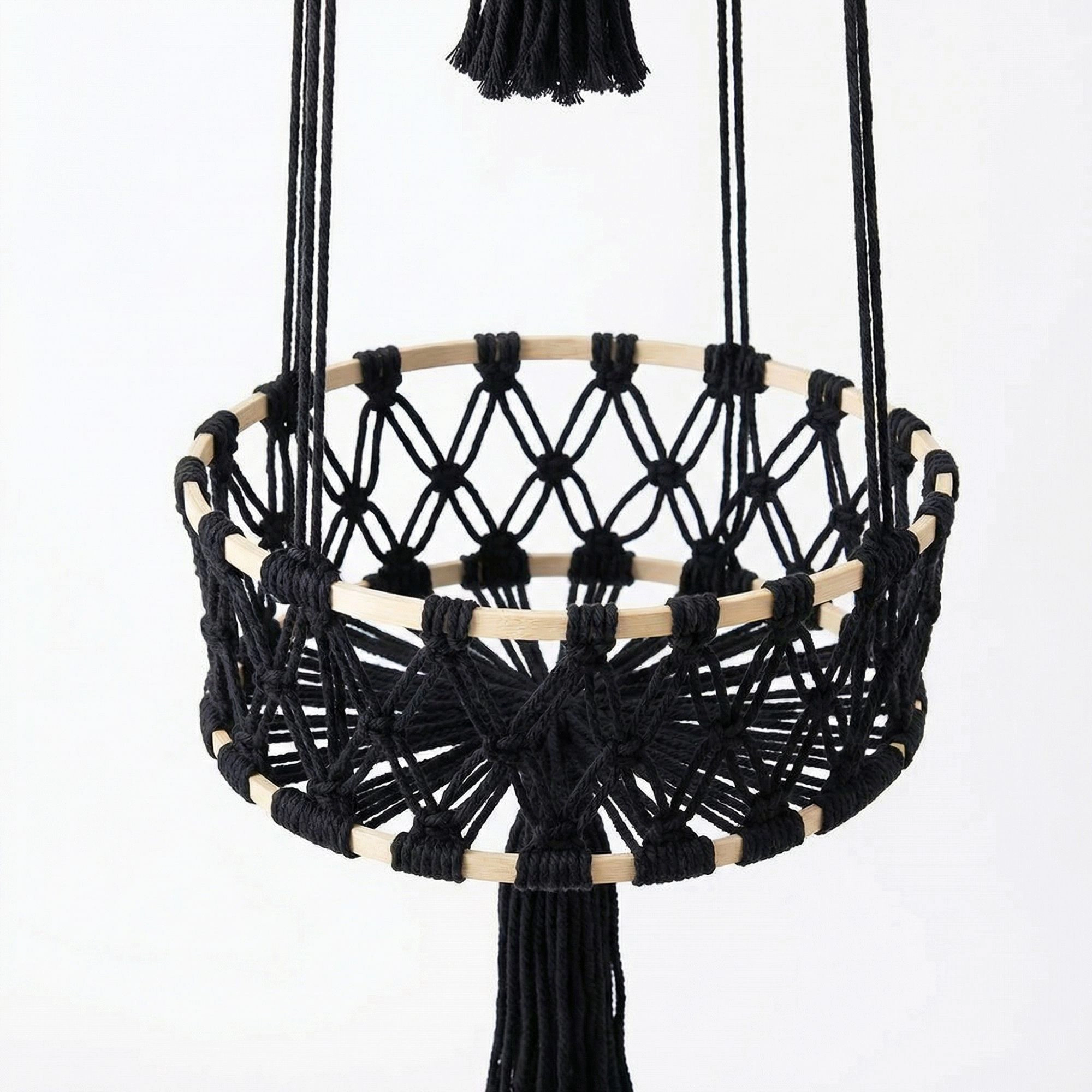 Alilang Unisex Three Tier Hanging Storage Organizer Macrame Style Basket for Plants Bathroom Kitchen Bedroom