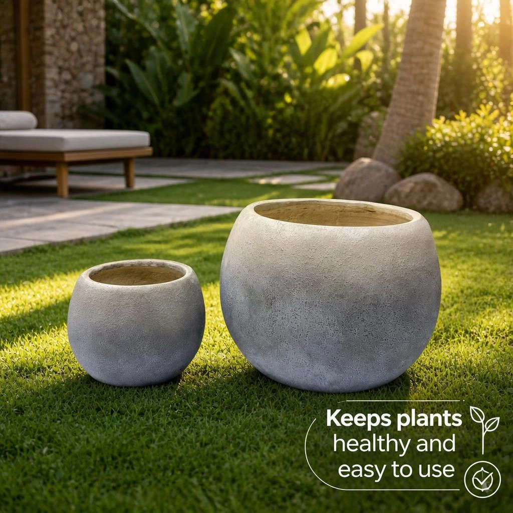 WOW PIONEER Large Round Outdoor Planter