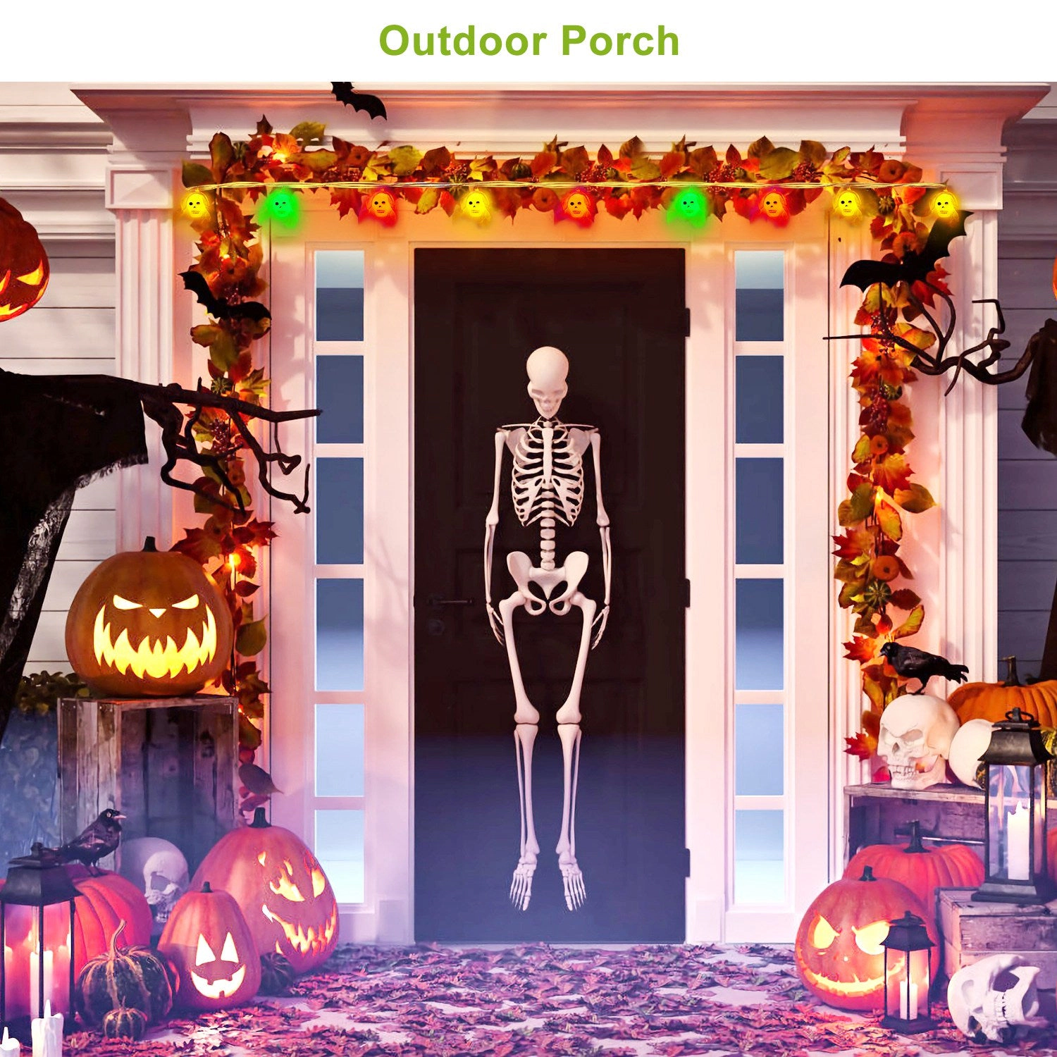 GBruno 3D Halloween String Lights Set, 50 LEDs, 24ft