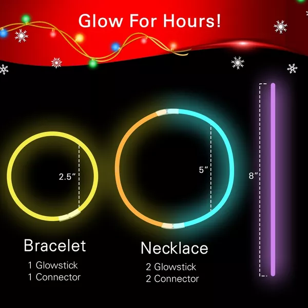 Sperric 100Pcs Glow Sticks Bulk 8" Glow Stick Bracelets for Kids, Glow in the Dark Party Favors Halloween Party Supplies