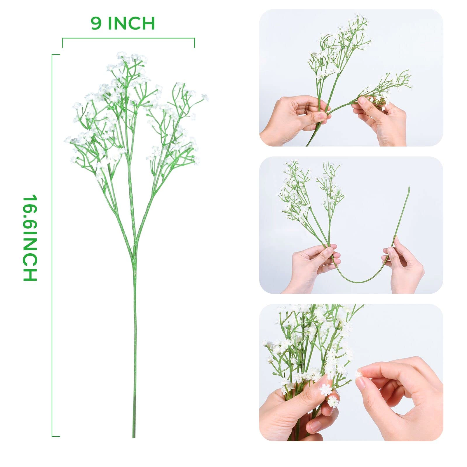 PUPWE s Breath Artificial Flowers 12 Gypsophila Faux For Wedding Party Home Garden Decoration