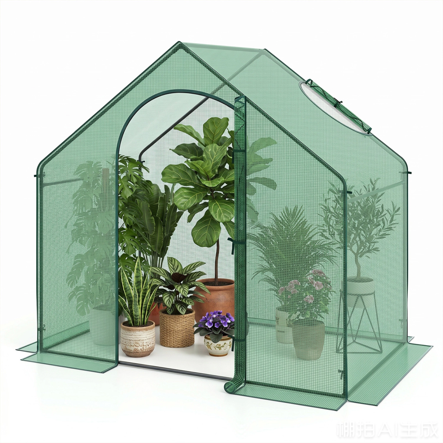 LJG Portable Outdoor Warm House with PE Cover and Roll-up Zippered Door