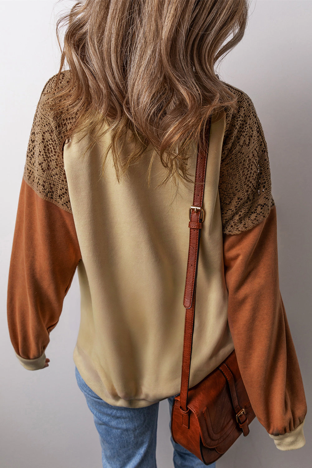 Threaded Pear Women's Scarlett Colorblock Drop Shoulder Sweatshirt