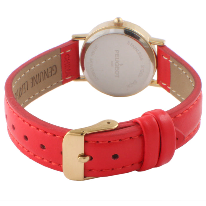 Peugeot Women's Classic 24mm Red Watch With Easy to Read Numerals