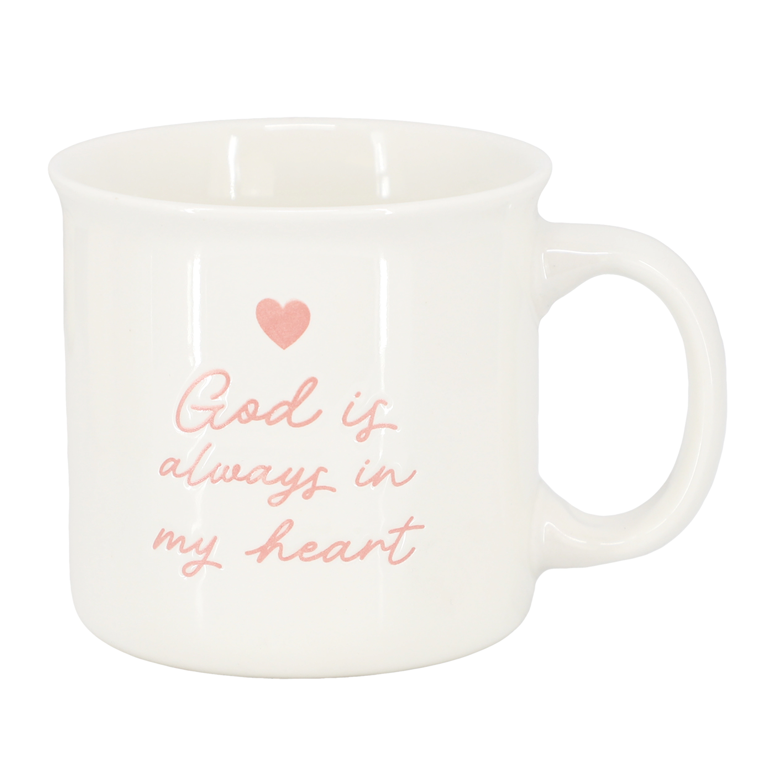 Gibson Home Daily Wisdom 4 Piece Assorted 21 Ounce Stoneware Mug Set in White