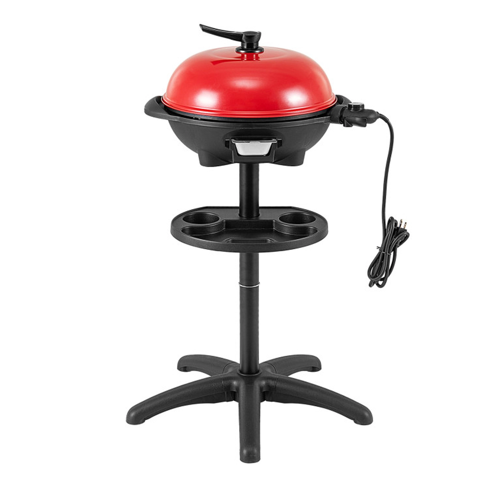 SUGIFT 1350W Red Outdoor Electric Grill with Removable Stand and Grease Bowl 24.8-in W 24.8-in D 35.6-in H