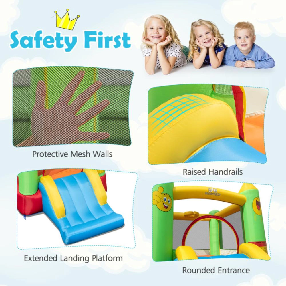 Hivvago Inflatable Bounce House Kids Blow-up Bouncer with Slide with 480W Blower
