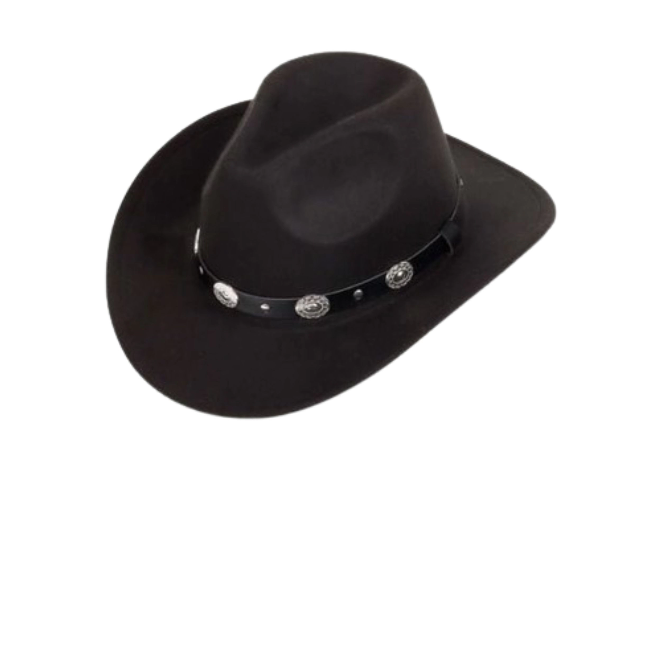 Home Collection Unisex Western Cowboy Felt Fedora Hat with Wide Brim