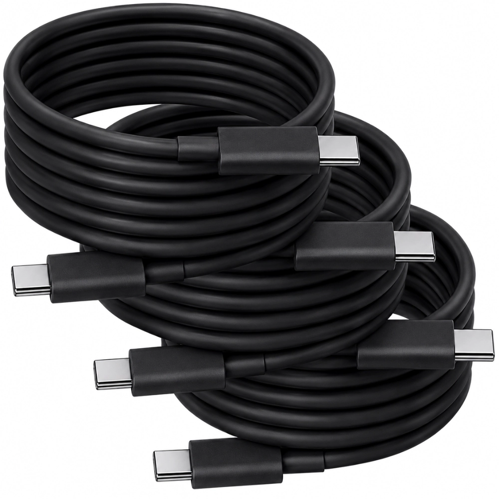 Qixxronics 3-Pack 6FT USB C to Charging Cable for Samsung Galaxy, Note, Z Flip, Fold, Android Type-C Devices