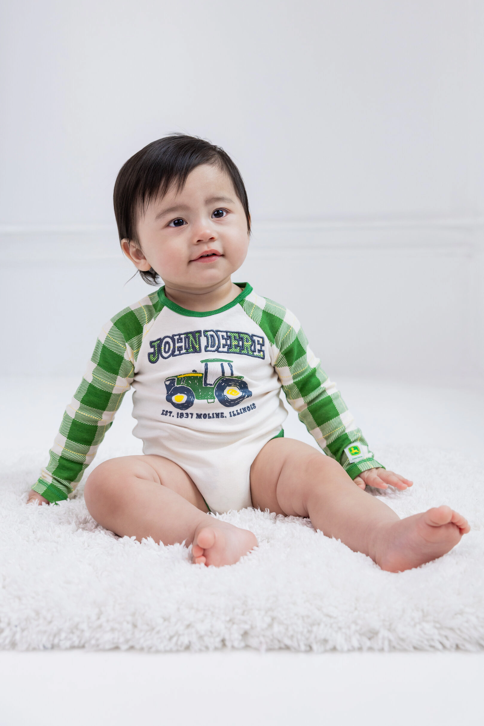 John Deere Baby Boys' 3-Pack Long Sleeve Bodysuits