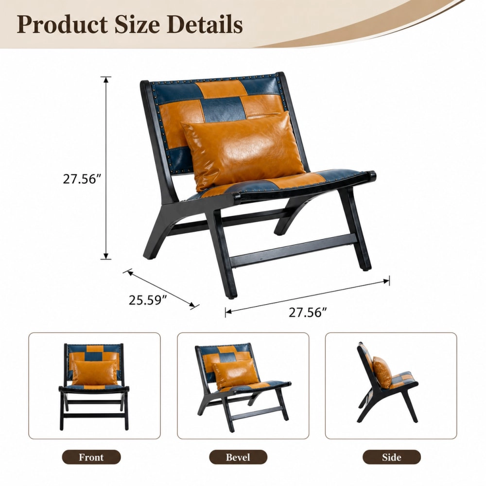 GOODSILO PU Leather Upholstered Accent Chair