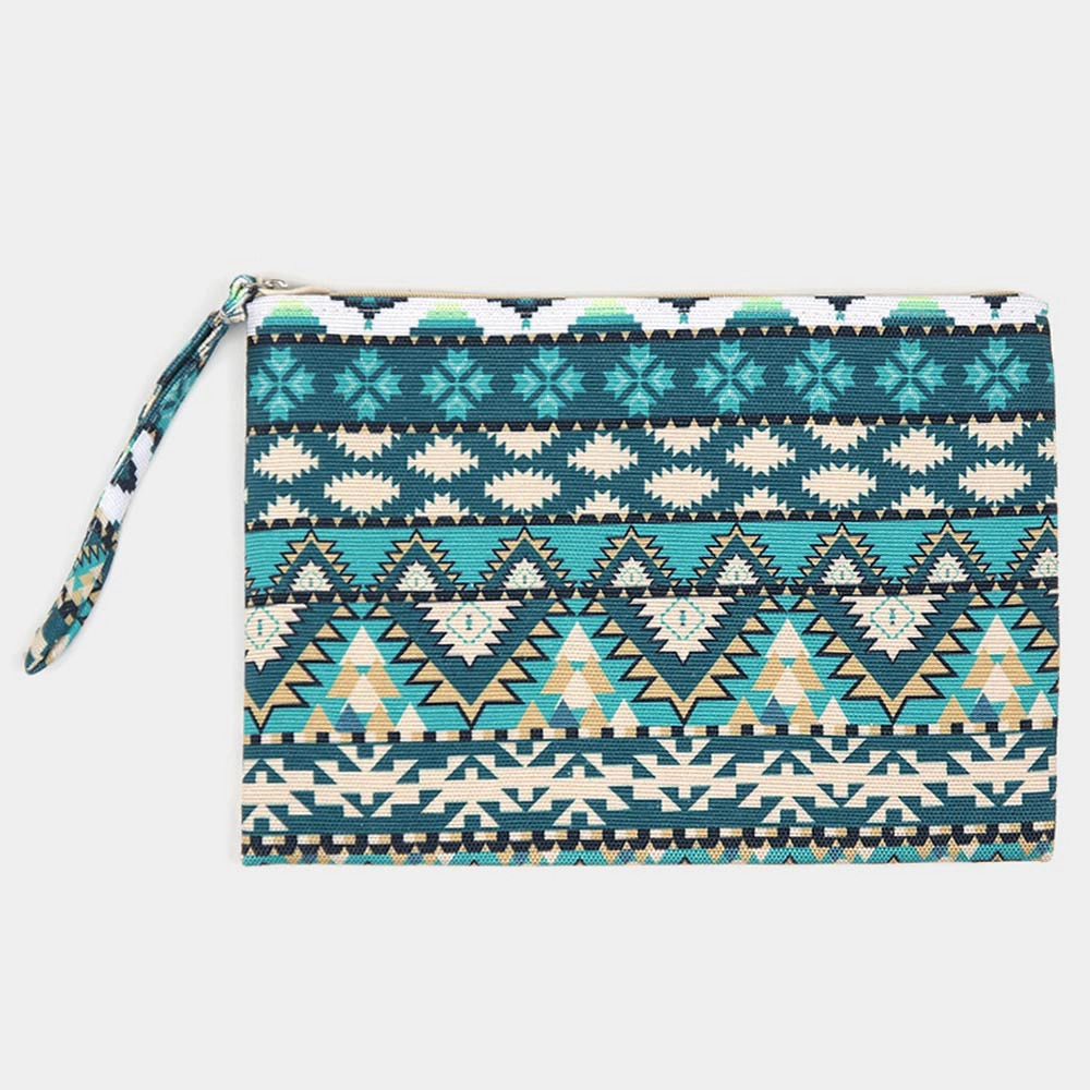 Fashnzfab Aztec Pattern Pouch Clutch Bag